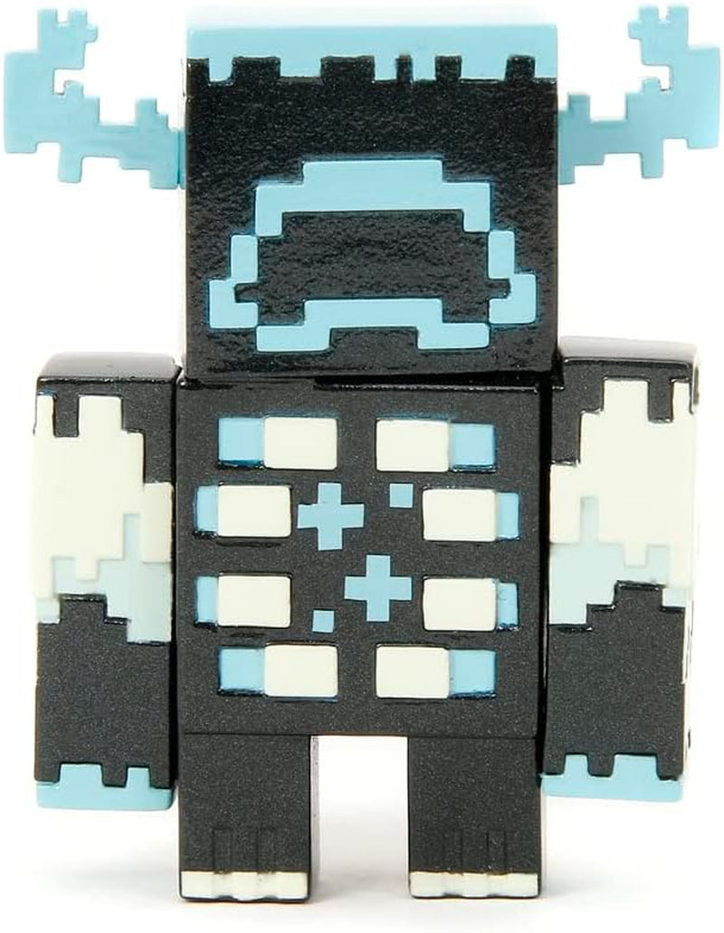Jada Toys Minecraft-figurenset (4-delig) gemaakt van metaal - Minecraft Caves & Cliffs verzamelfiguren (Steve, Alex, Creeper en Warden) voor gamers en verzamelaars 8+ 6 cm elk Actiefiguren Naty Shop