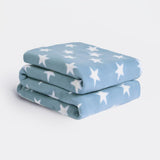 DREAMSCENE comfortabele deken donzige deken fleece deken - woonkamerdeken warm winter zacht, bankdeken, bankdeken, knuffeldeken kinderen, woonkamer & knuffeldekens 120X150Cm, banksprei deken grijze sterren Bedden en dekens Besuche den DREAMSCENE-Store Lichtblauw 120 X 150 Cm