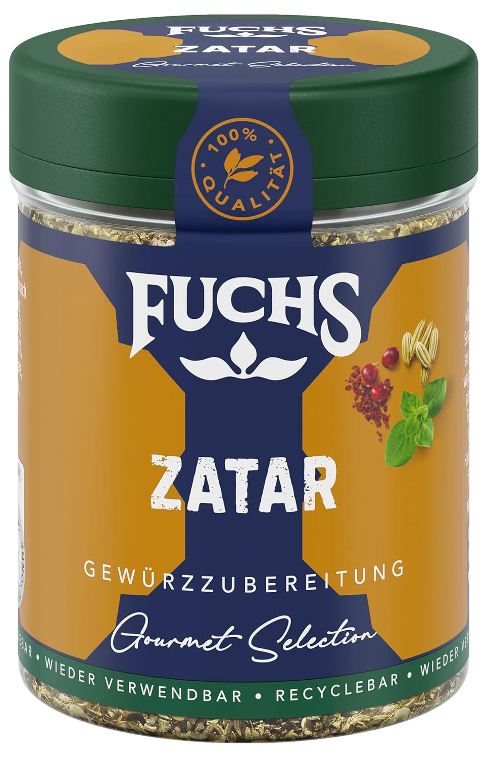 Fuchs Kruiden Gourmet Selectie Midden-Oosten/Afrika - Couscous en Bulgur Kruidenmix Hervulbare Kruidenmix voor het kruiden van Bulgur Gerechten Vegan 55g