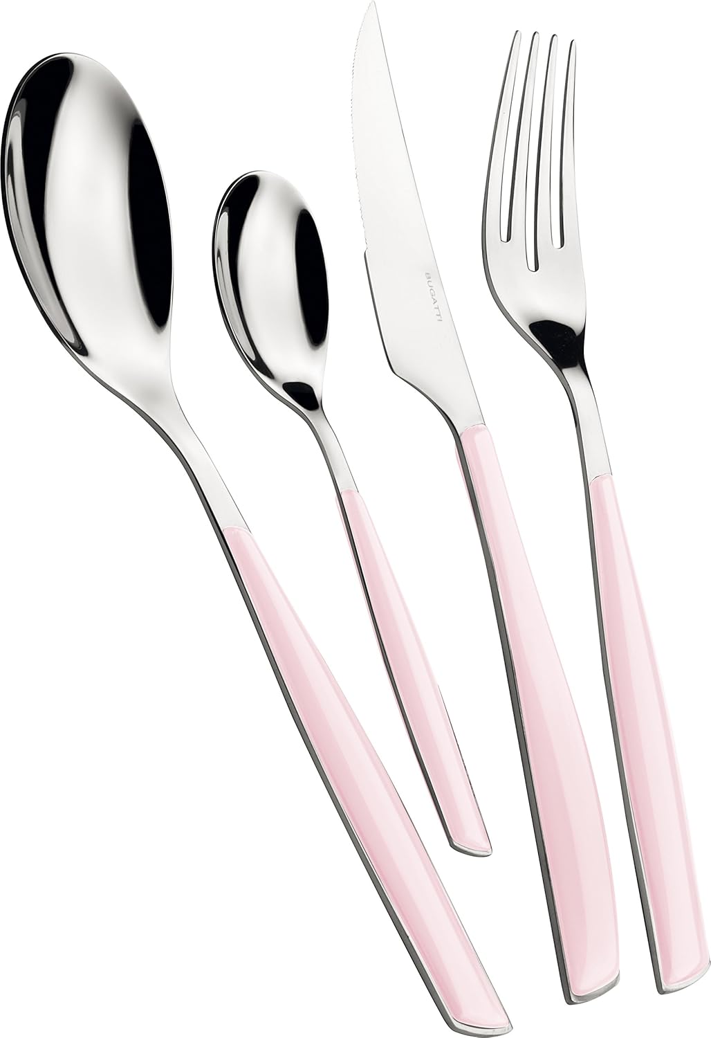 BUGATTI Glamour, bestekset voor 6 personen, 24-delig roestvrij staal 18/10 Naty Shop lotusroze