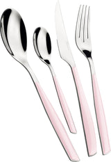 BUGATTI Glamour, bestekset voor 6 personen, 24-delig roestvrij staal 18/10 Naty Shop lotusroze