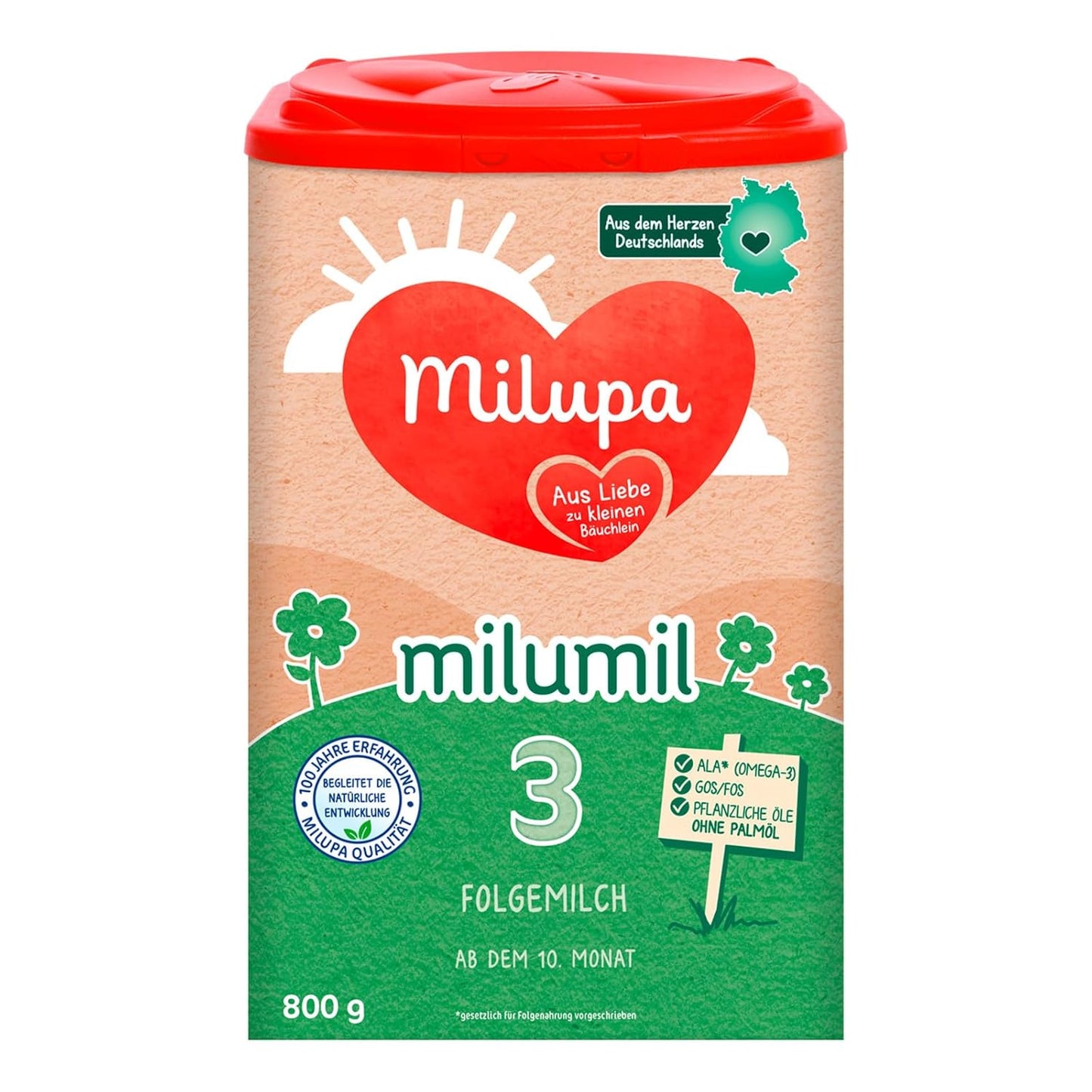 Milupa Milumil Pre, Melkpoeder voor baby's - Met belangrijke voedingsstoffen en zonder palmolie - 800 g Naty Shop 800 gram Milumil 3