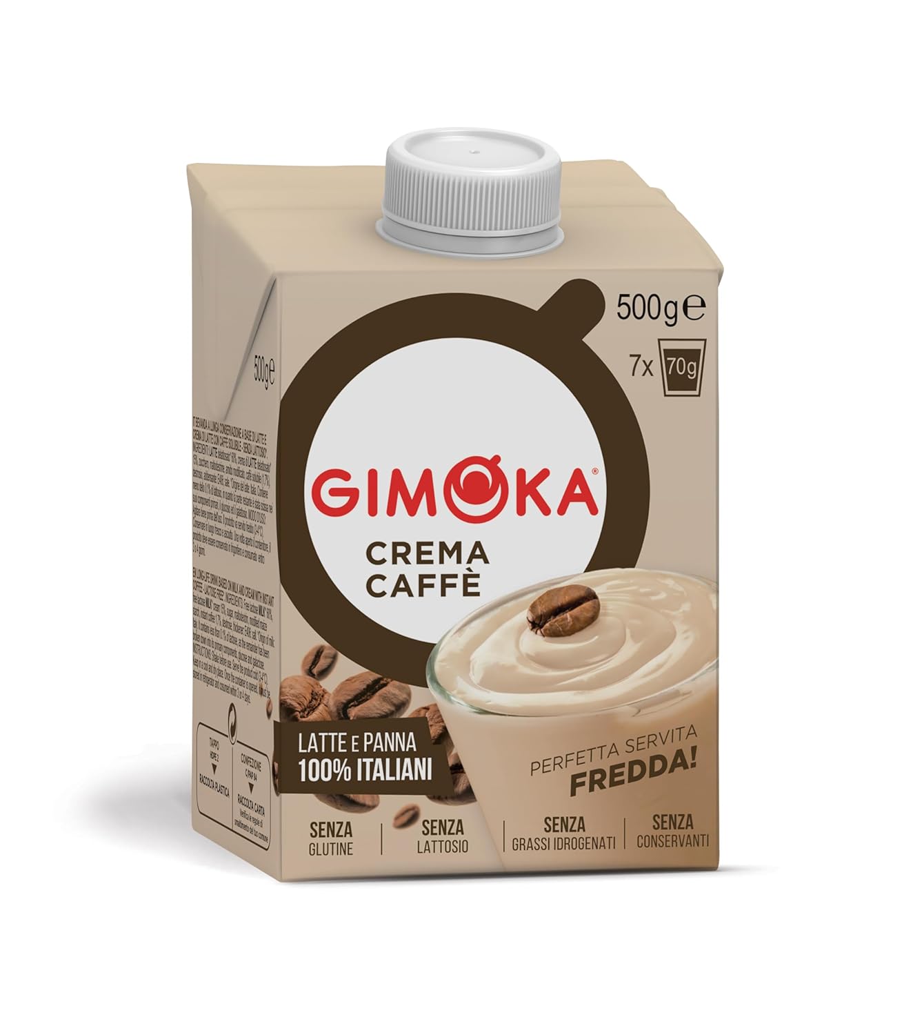 Gimoka Caffe Latte Cream Lactosevrij Glutenvrij Geen bewaarmiddelen