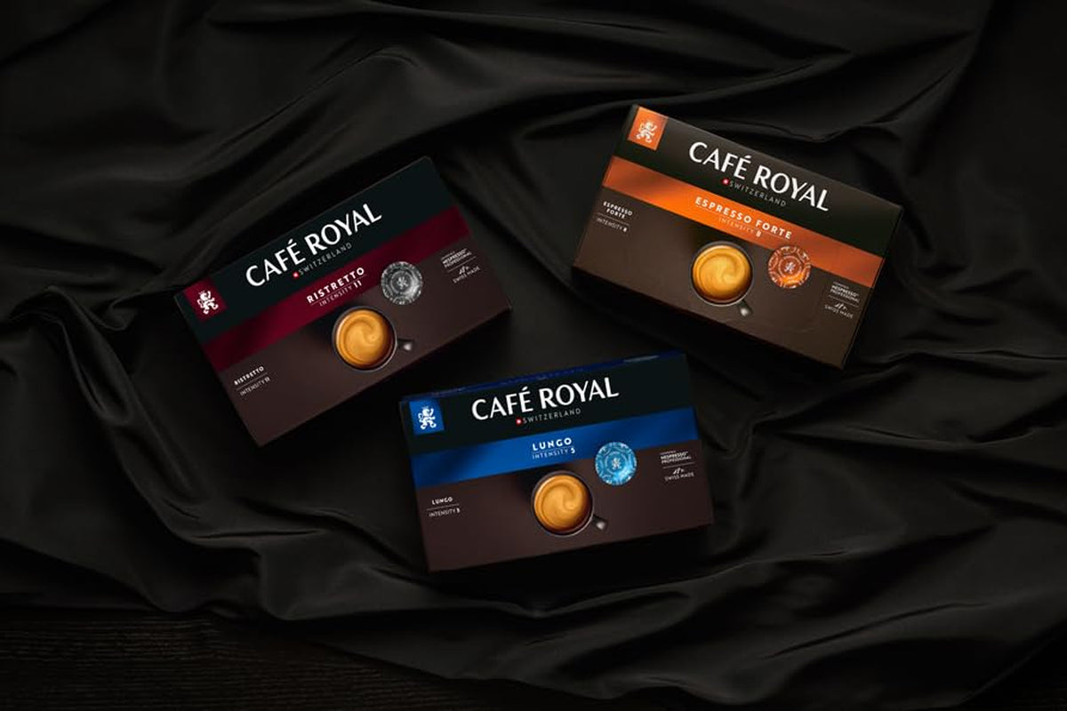 Café Royal Professional Pads, Lungo Forte, 50 Nespresso (R) Professional compatibele Pads voor Office en Gastronomie, Rainforest Alliance gezertifiziert, 100 Prozent Arabica Kaffee, Intensiteit 8