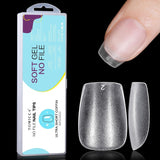 TOMICCA Coffin Tips Ultrakorte nageltips - nageltips, zachte geltips, volledige dekking, voorgevormde matte kunstnageltips, gelnageltips - 360 stuks, 15 maten