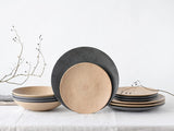 CreaTable, 13139, Catania-serie, 12-delige serviesset, porseleinen bordenset, vaatwasser- en magnetronbestendig, gemaakt in Portugal