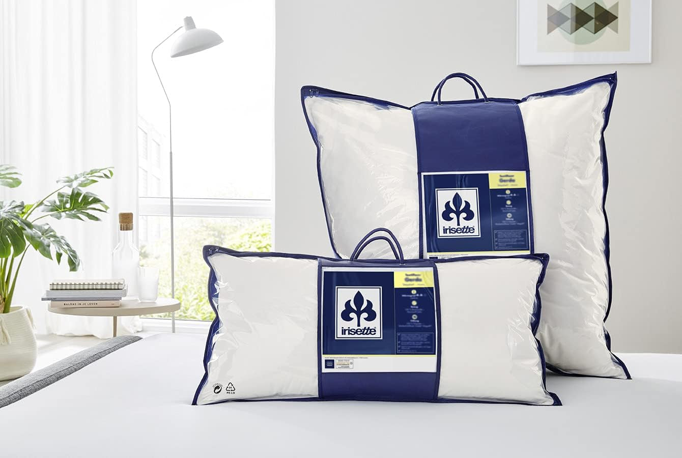 Irisette Noblesse kussen - Made in Germany - Kussen met afneembare hoes van puur katoen, 80 X 80 cm, Oeko-Tex gecertificeerd Naty Shop standaard kussens
