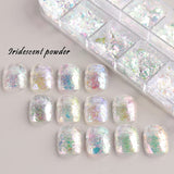 JMEOWIO Nagelglitter 12 roosters Aurora Nail Art decoratieaccessoires nageldesign