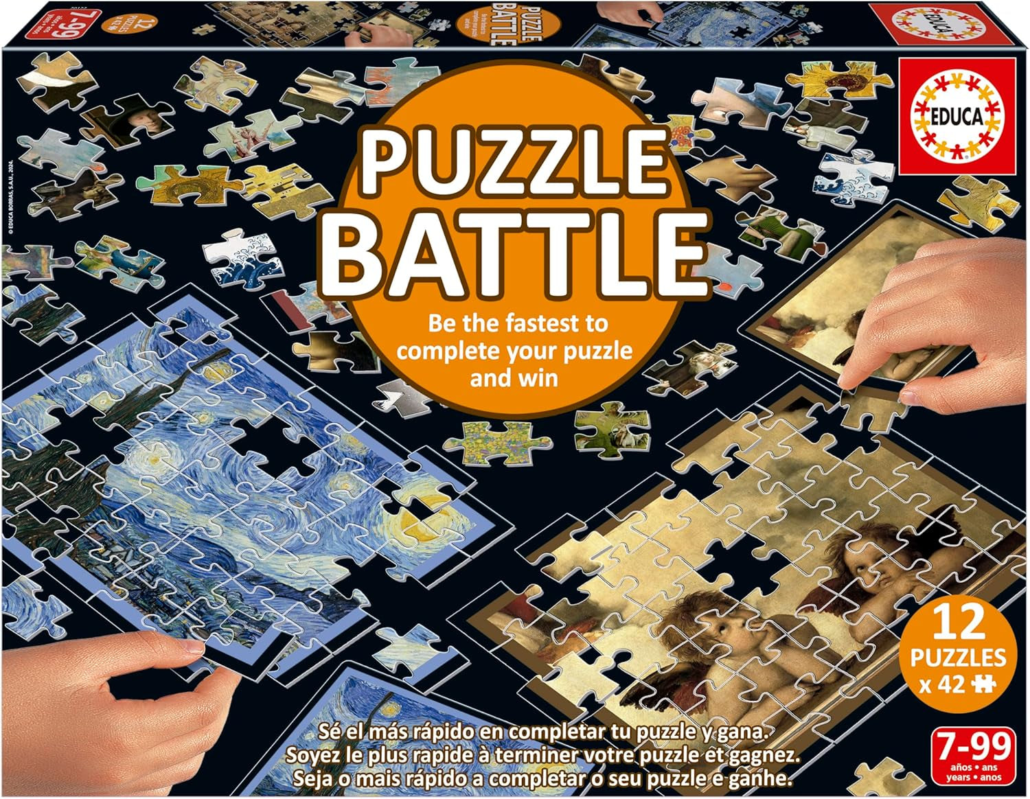 Educa - Puzzelgevechtslandschappen. Een authentieke strijd tussen de stukken | Wees de eerste die de puzzel voltooit om de winnaar te worden. Vanaf 7 jaar (20121) Puzzel Naty Shop Typ