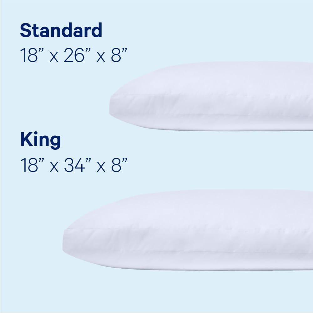 Casper Sleep Essential-slaapkussen, King, Wit Naty Shop standaardkussens