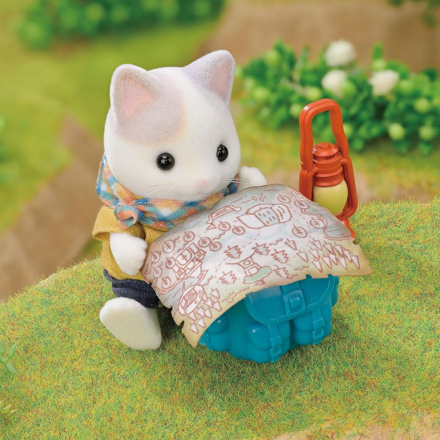 Sylvanian Families - 5763 Twee figuren Adventure Explorer Set Melkkat Vader Jongen Dierenfiguur Gedetailleerd speelgoed voor 3 jaar oude Naty Shop-poppen