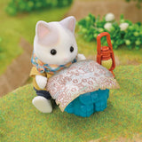 Sylvanian Families - 5763 Twee figuren Adventure Explorer Set Melkkat Vader Jongen Dierenfiguur Gedetailleerd speelgoed voor 3 jaar oude Naty Shop-poppen