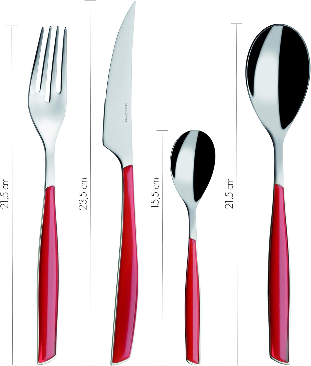 BUGATTI, Glamour, Bestekset voor 6 personen, 24-delig roestvrij staal 18/10 Naty Shop