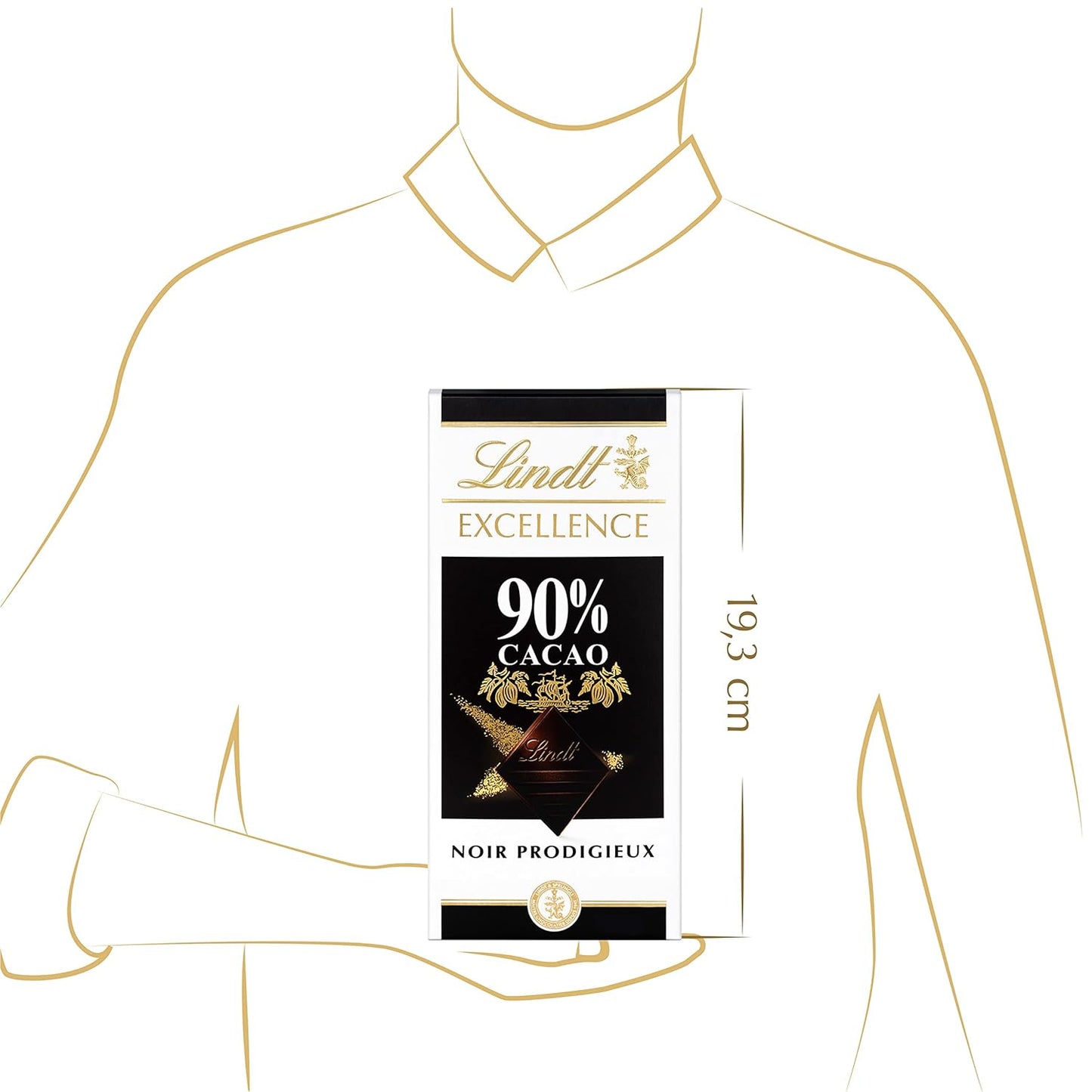 Lindt Excellence 78 procent cacaoreep - Cacao-intensiteit persistentie Veganistische reep 100 g Ideaal cadeau