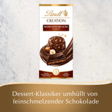 Lindt Creation Hazelnoot De Luxe Reep - Pure chocolade met knapperige hazelnoten in een romige vulling