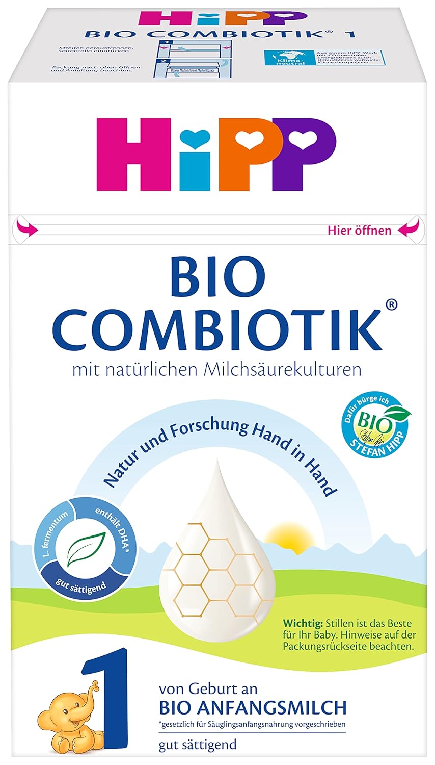Melkformule met biologische melk Hipp PRE BIO Combiotik, verpakking van 4 (4 x 600g) Naty Shop