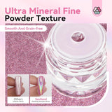 Saviland Chrome nagelpoederset - roze laser chroom nagelpoeder spiegeleffect laser nagelkunst, nagelglitter manicure decoratief poeder met sponssticks, nagelglitterpoeder nagelsalon