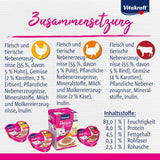 Vitakraft Poésie Création, Tender Selection, Nat kattenvoer, Nat kattenvoer in saus, met kip, met kalkoen, met rundvlees, zonder toegevoegde suiker en granen (1 verpakking van 6 x 85 g)