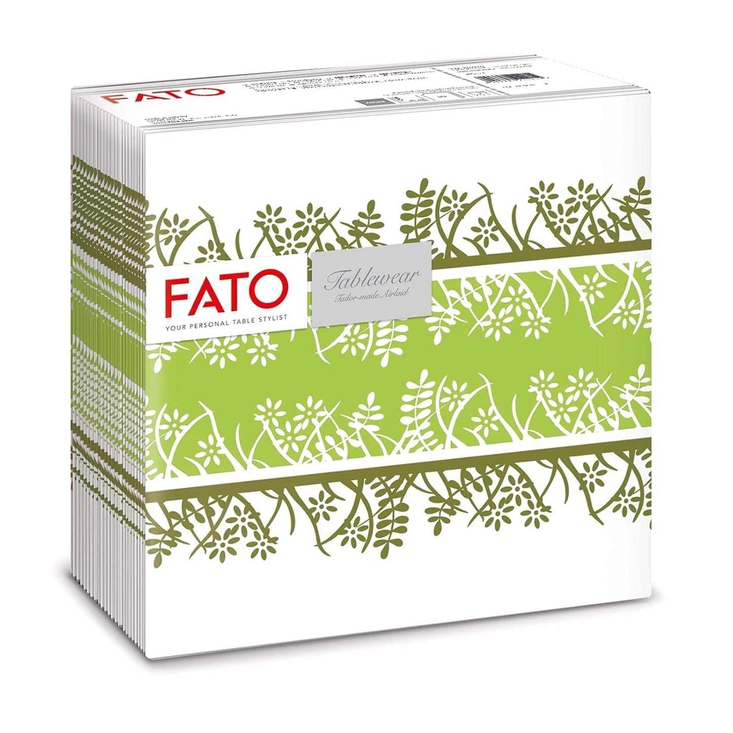 Fato - Droogpapieren servetten, airlaid, textieleffect, verpakking van 50 servetten, 40X40 gevouwen in 4-formaat, Tropicana Decor