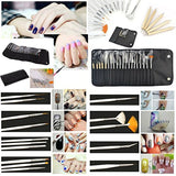 ® 20 x professionele nagelborstels, gel, verfborstels, kunstenaarsborstels, Franse nagelborstelset, gereedschapsset met puntige punt, voor nagelontwerp, schilderen, stippenpatroon, enz., met tas