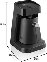 Turks koffiezetapparaat Arzum Okka MINIO JET, 400 W, capaciteit 5 kopjes, overloopbeveiliging, akoestisch waarschuwingssysteem, Turks koffiezetapparaat, chroom