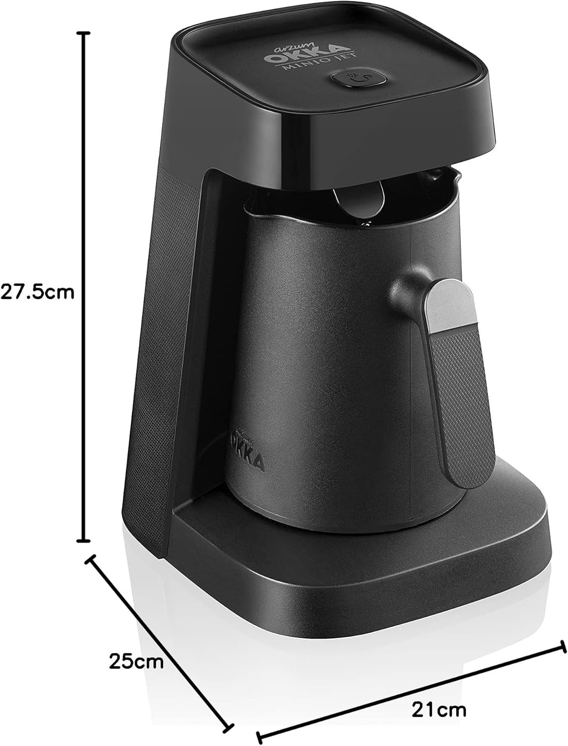 Turks koffiezetapparaat Arzum Okka MINIO JET, 400 W, capaciteit 5 kopjes, overloopbeveiliging, akoestisch waarschuwingssysteem, Turks koffiezetapparaat, chroom