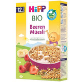 HiPP Bio Beeren-Müesli (8 x 200 g), ab 12. Monat, ohne Zuckerzusatz, onder fijne Stückchen - leicht zu kauwen, in de beste Bio-Qualität