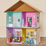 Baker Ross FN255 mini houten poppenhuispakket - 1-delig poppenhuispakket voor kinderen DIY-knutselpakket