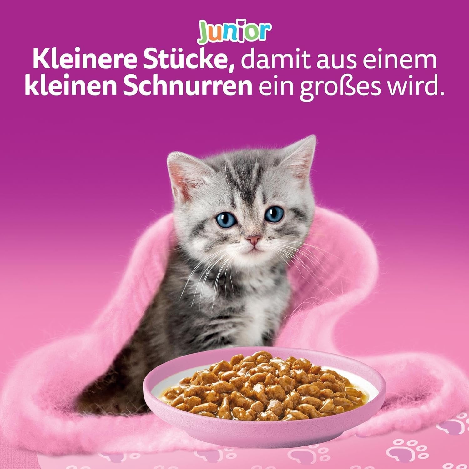 Whiskas Junior Classic Selection Natvoer voor katten in saus, 48 ​​zakjes, 12 x 85 g (4 stuks) - Hoogwaardig natvoer voor opgroeiende katten, 2 tot 12 maanden