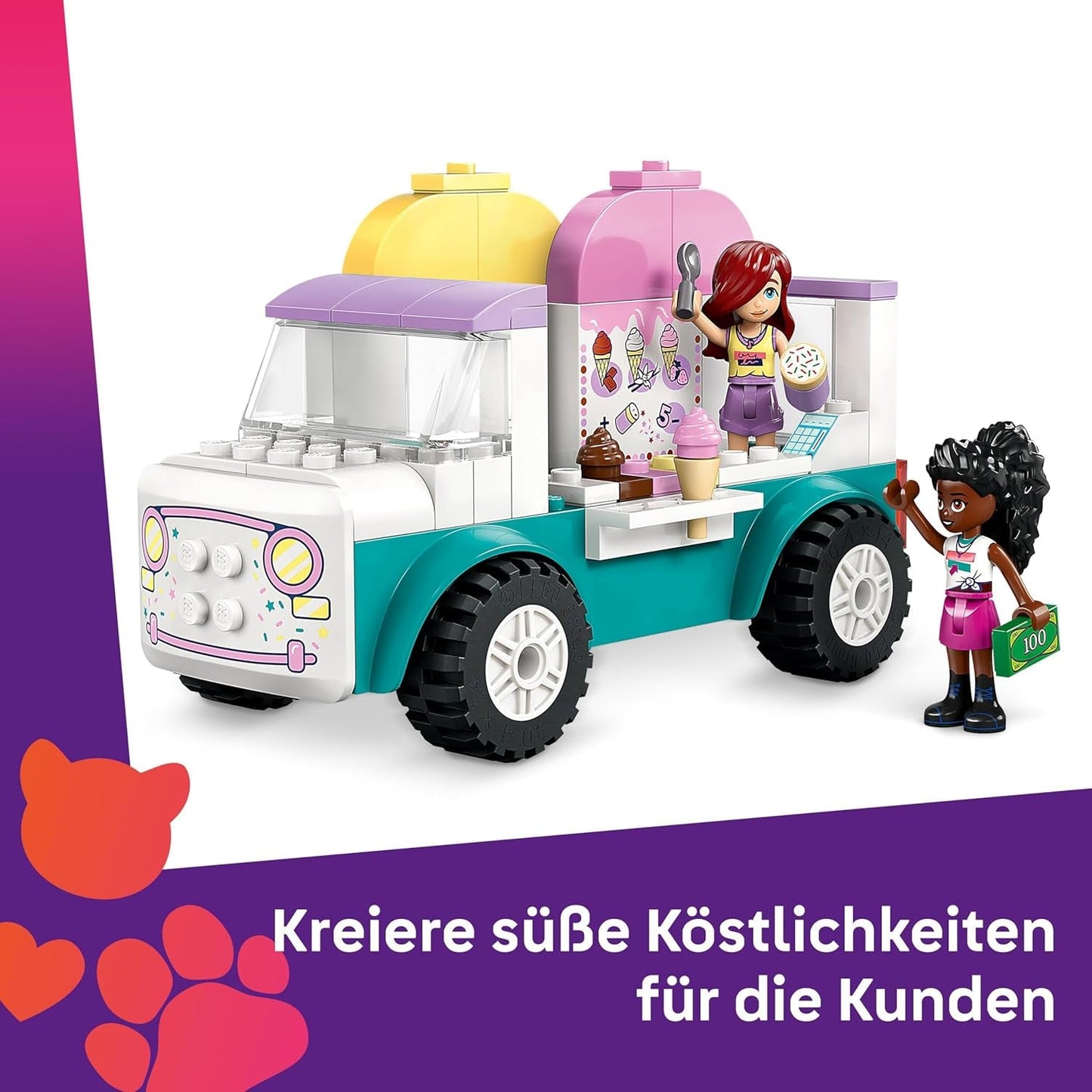 LEGO Friends Heartlake City IJscowagen Fantasiespelset 2 figuren en een konijntje Bouwset 4 jaar oude meisjes Speelgoedfiguur Minifiguur Bouwspeelgoed 42644 Bouwsets Bekijk de LEGO-Store