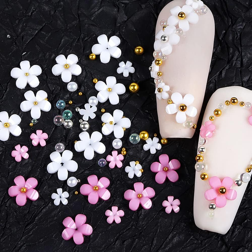 3D bloemnagels, 6 rasters, bloemnagelbedels, acryl nagelsteentjes, nagelaccessoires, DIY lente nageldecoraties
