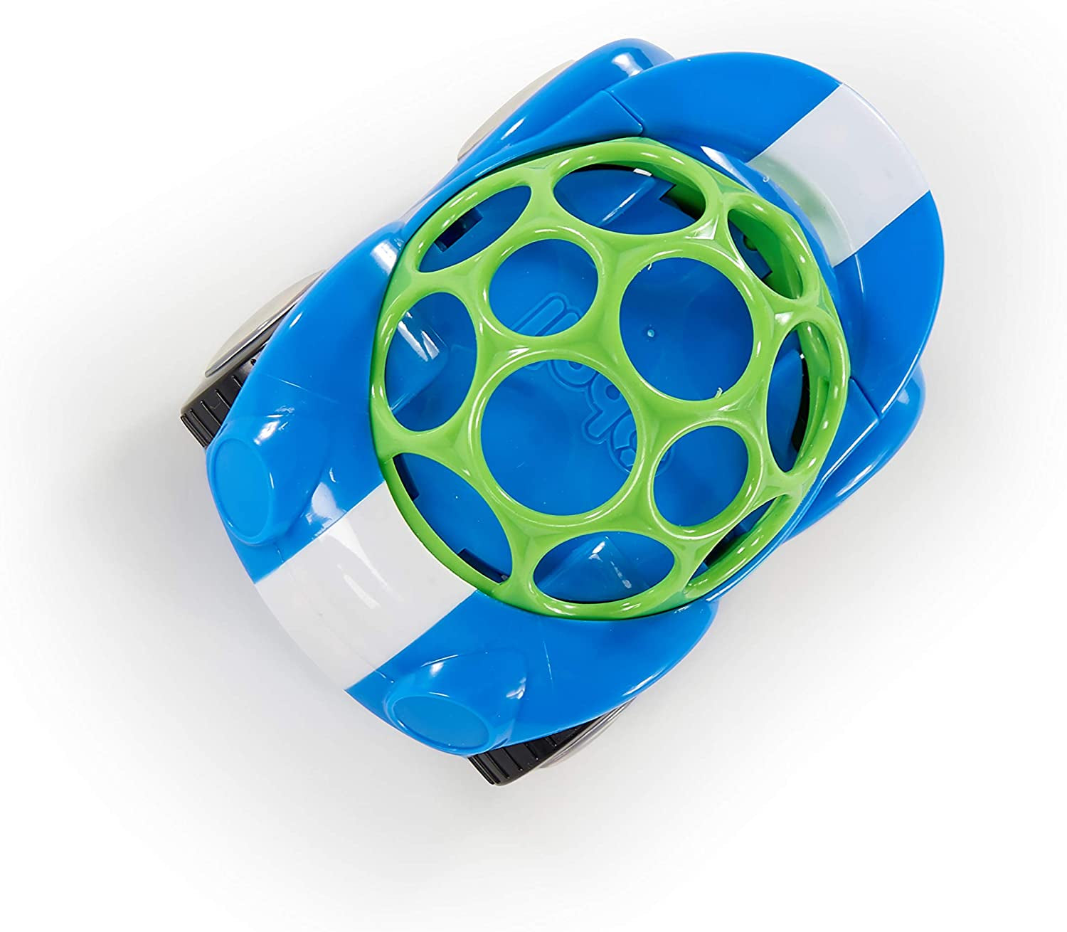 Bright Starts Oball Rammelaar Speelgoedauto Motorspeelgoed voor baby's en peuters vanaf 3 maanden 1 stuk Willekeurige kleur Blauw of rood Babyspeelgoed Naty Shop