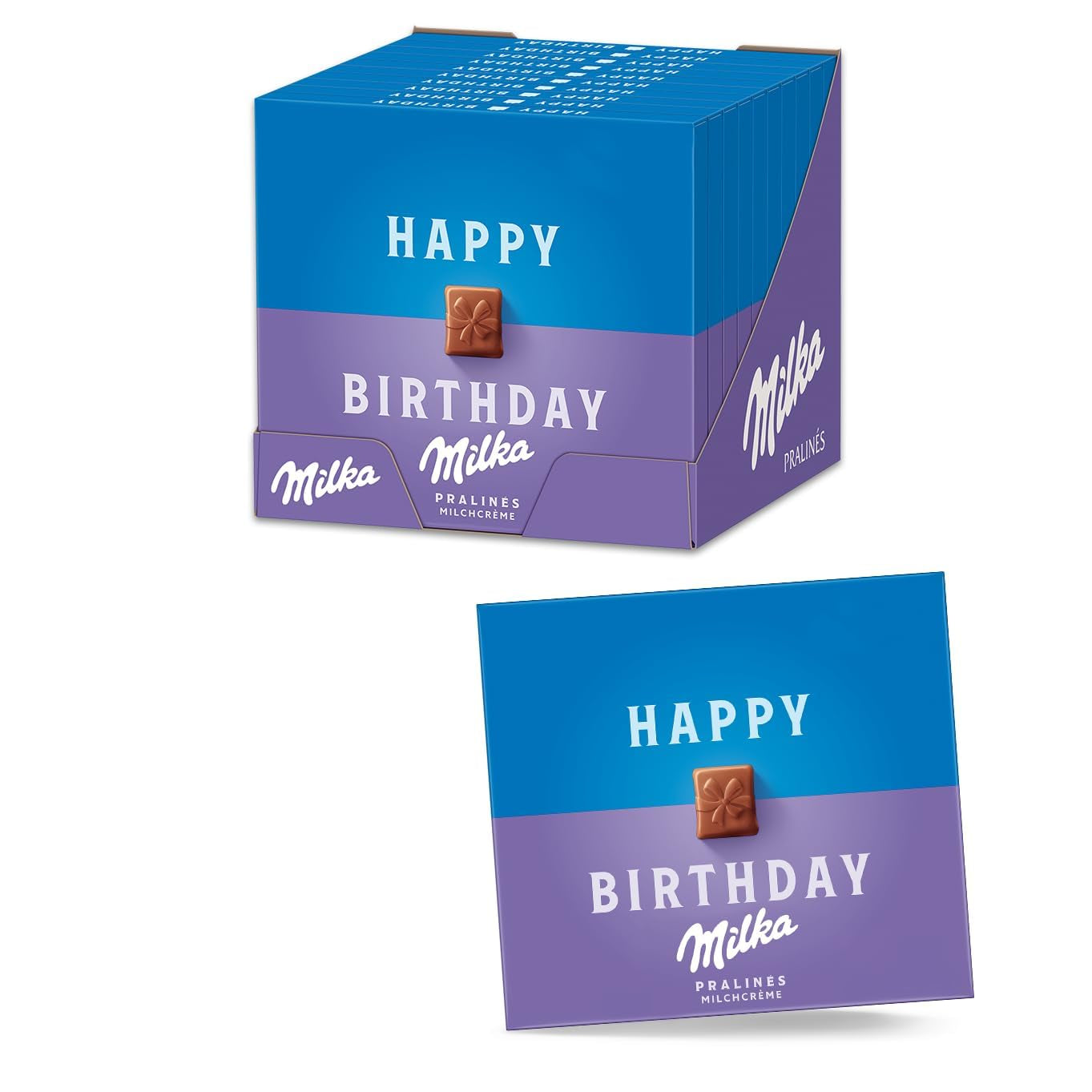 Praline Milka Gefeliciteerd – Alpenmelkchocolade met fijne melkroomvulling – 10 x 110 g