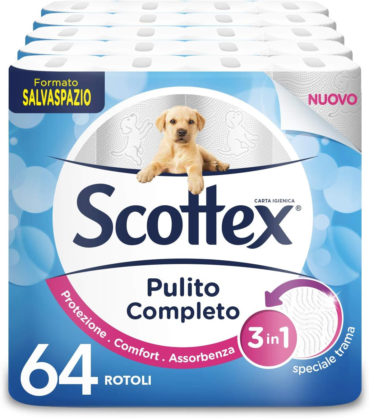 Toiletpapier, schoon, ruimtebesparend, 64 rollen