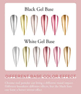BISHENGYF Rose Gold Chrome Nail PowderNeue Upgrade Grosse Kapazitä Chrom PulverSuper-spiegeleffect Metall Mirror Chrome Powder – Neon Glassy Pearl Effect Glitter Nagelkunst Poeder voor DIY Salon