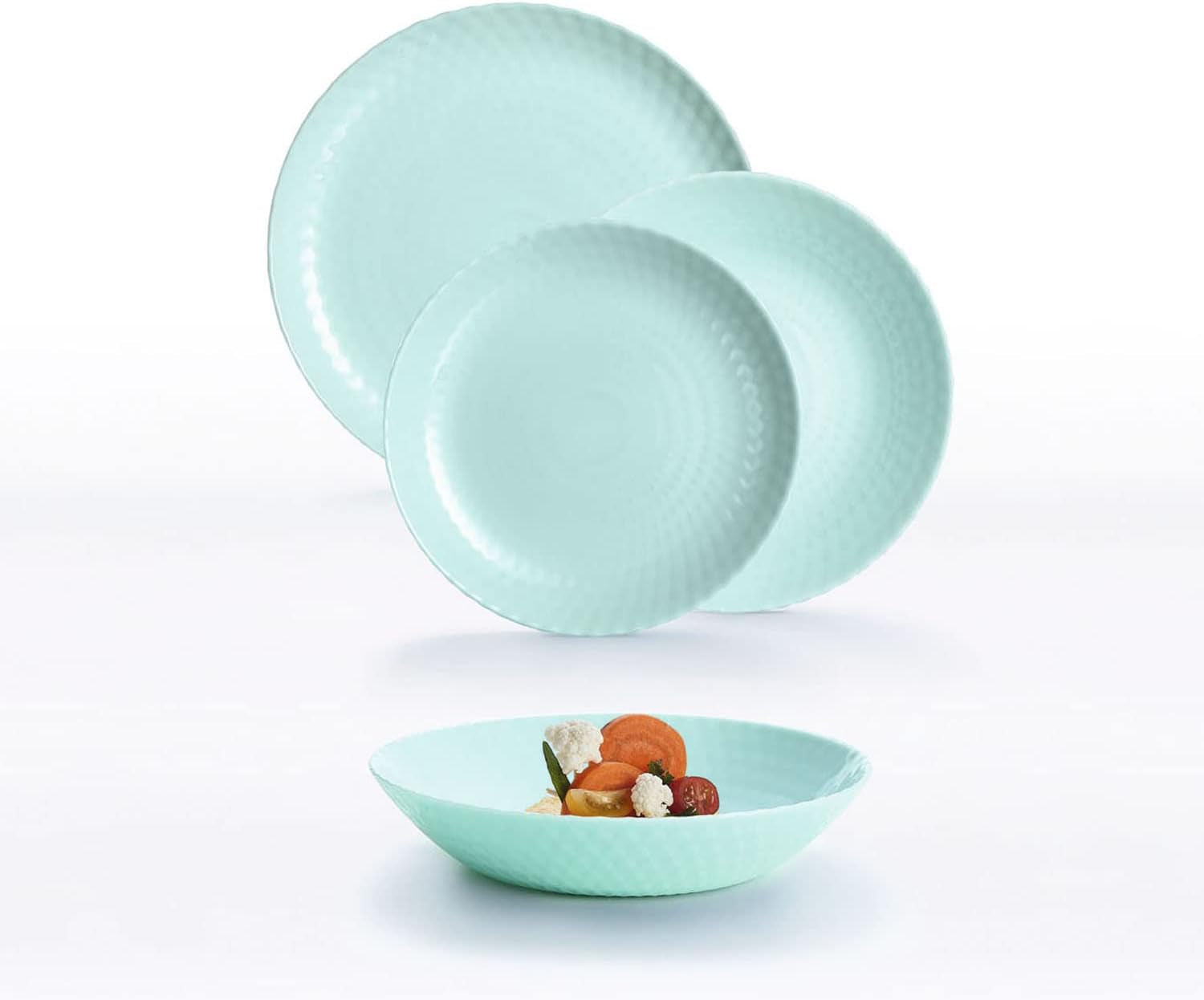 Pampille Turquoise Opal serviesset, 18-delig - 6 personen, turkoois