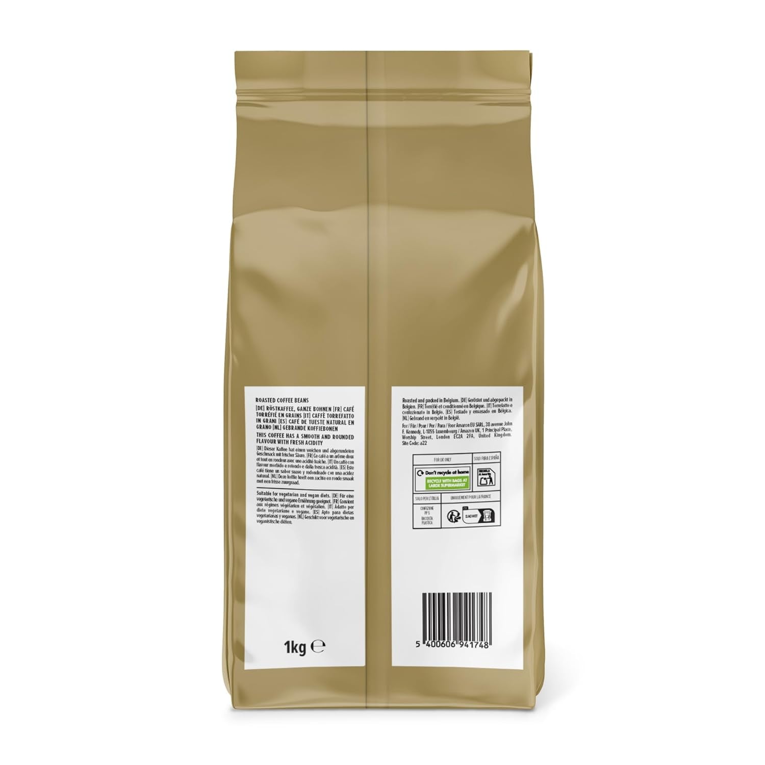 door Amazon Kaffeebohnen, Mittlere Röstung, 100% Arabica, Amaretto, 2kg (2 verpakkingen met 1kg)