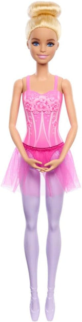 Barbie ballerinapop modeblonde pop in afneembare lila tutu met balletarmen en puntige schoenen HRG34