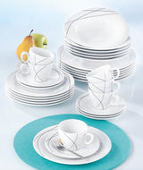 Seltmann Weiden 001.706904 Trio Highline Combinatieserviesset, 30-delig, 36,5 x 31,2 x 36,9 cm, wit