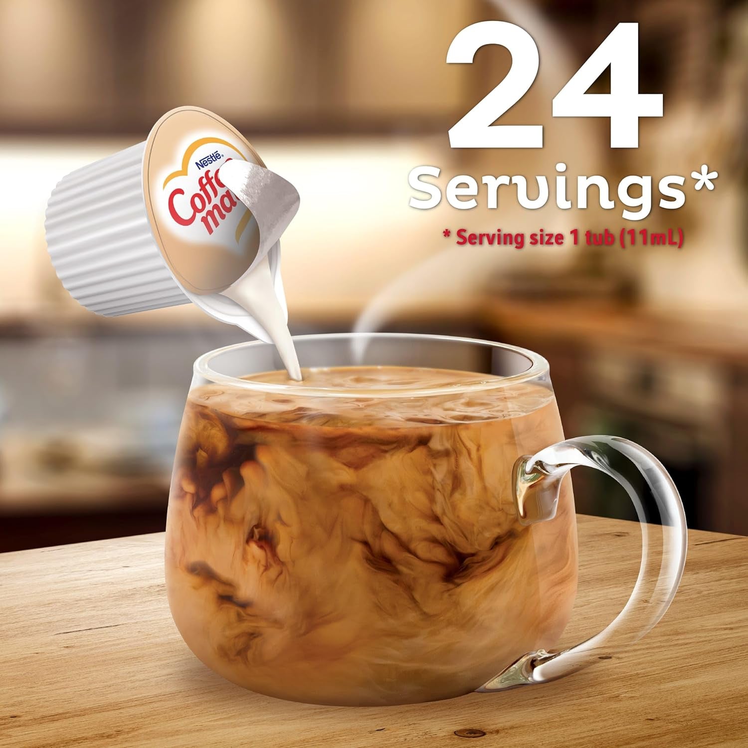 Nestlé Coffee-Mate Original Flüssige Kaffeesahne (24x11ml) VS-import!