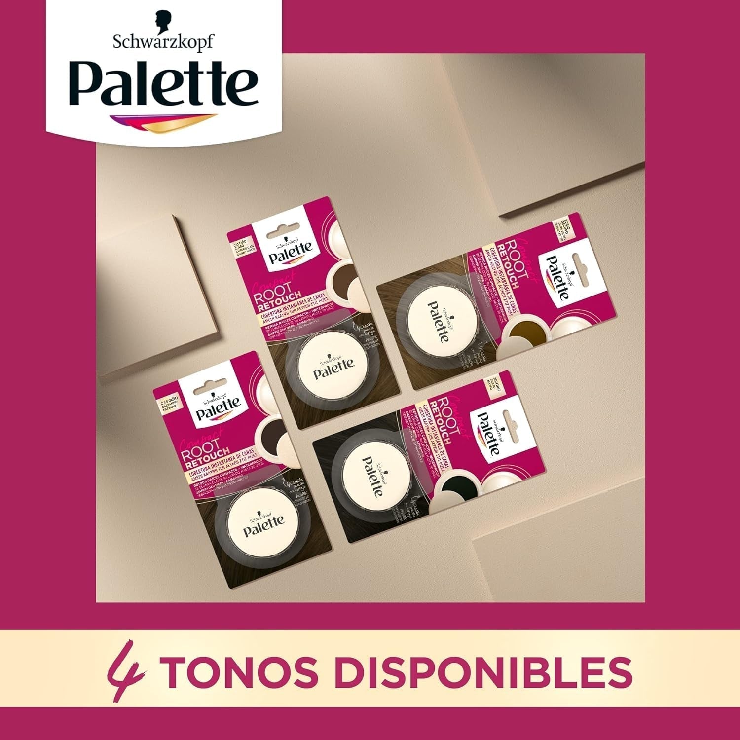 Palette Compact Root Retouch Retouch Root Powder, compact, kastanjebruin, 1 st Haarverf Naty Shop