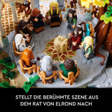 LEGO Icons The Lord Of The Rings: Rivendell - Verzamel- en displayset voor volwassenen met 15 unieke minifiguren waaronder Gandalf, Legolas, Aragorn en Frodo, exclusief op Amazon - 10316 Bouwsets Besuche in LEGO-Store