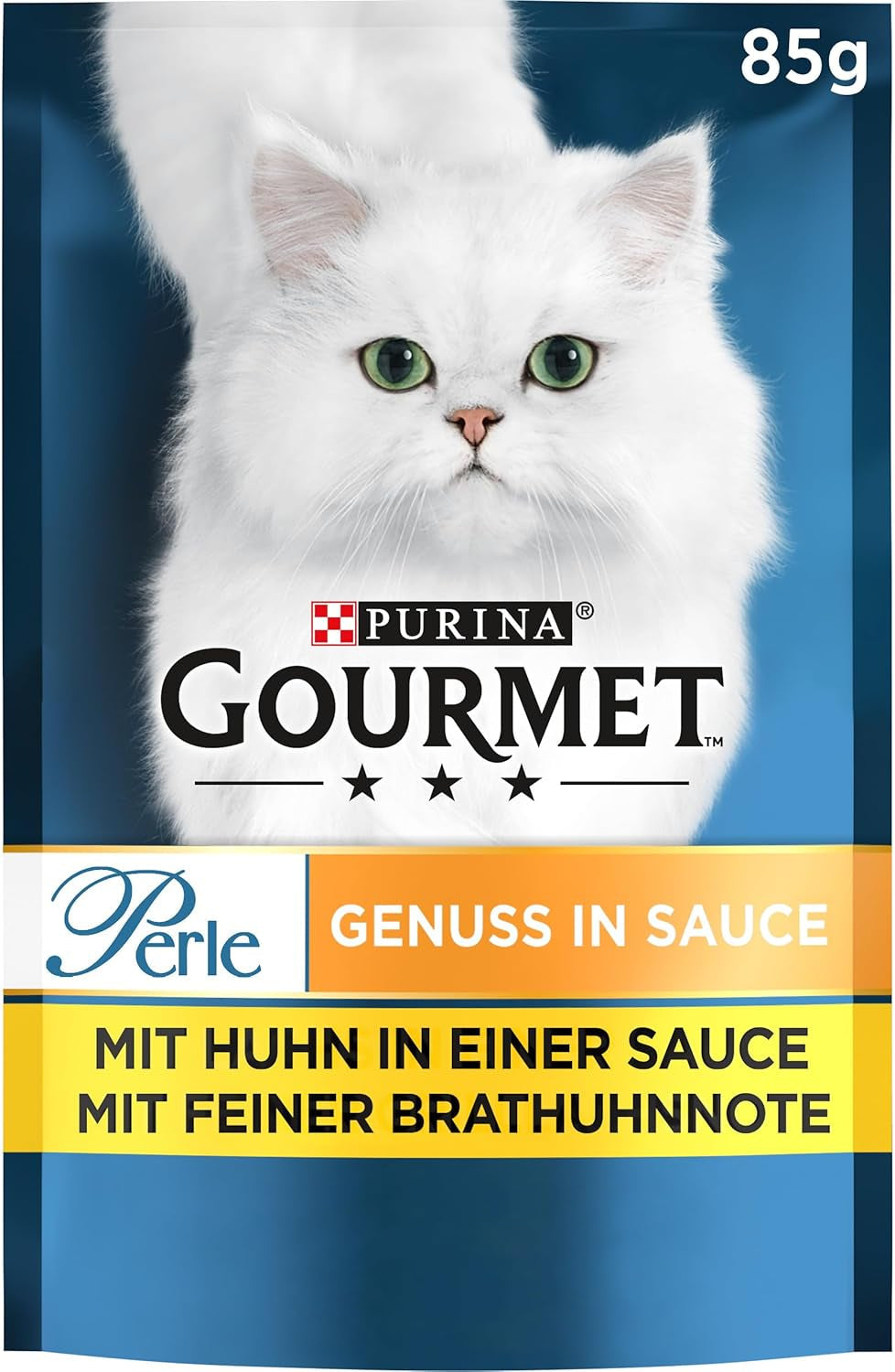 Gourmet Perle Delight kattennatvoer in saus met kip, verpakking van 26 (26 x 85 g)