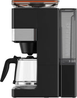 KRUPS Grind Aroma XL espressomachine, afneembare conische molen, digitaal bedieningspaneel, XL-capaciteit (1,5 l), warmhoudfunctie, glazen karaf, zwart/roestvrij staal, KM842810