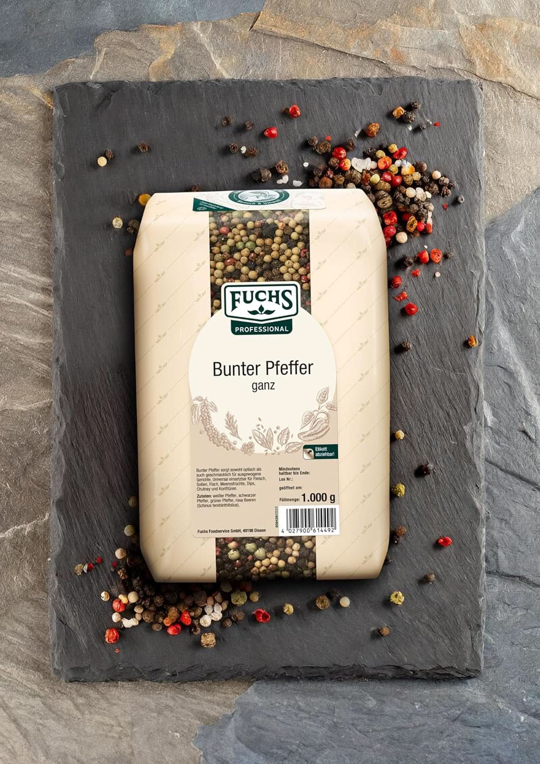 Fuchskleurige hele peper, 1 Kg Condimente Naty Shop