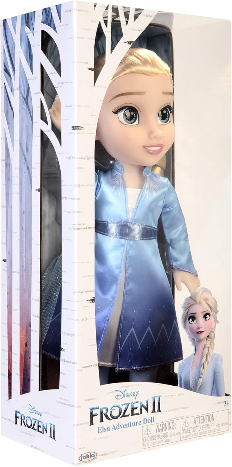 Disney Frozen 2 Elsa Reispop, pop van 35 cm met jurk geïnspireerd op de cultfilm, laarzen en lang gevlochten haar voor extra speelplezier, voor meisjes vanaf 3 jaar