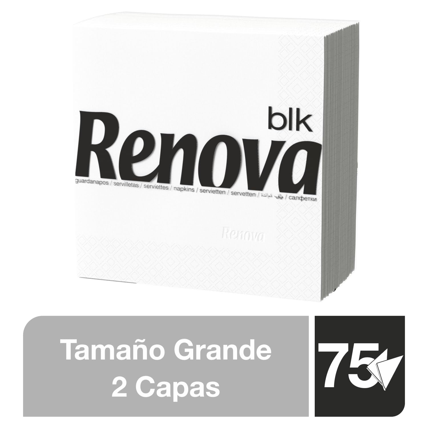 Renova grote witte papieren servetten, 75 servetten