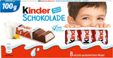 Kinder Chocolate - Gevulde melkchocoladerepen - 1 pakje met 24 individuele repen (24 x 12,5 g).