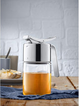 WMF Barista siroop/honingdispenser 240ml, glazen voorraadpot & depot 1l, hoogte 21,5 cm, voorraadpot met deksel, koffiebonencontainer, ontbijtgranenpot, voedselbewaarpot met grote vulopening Voedselbewaardozen Naty Shop
