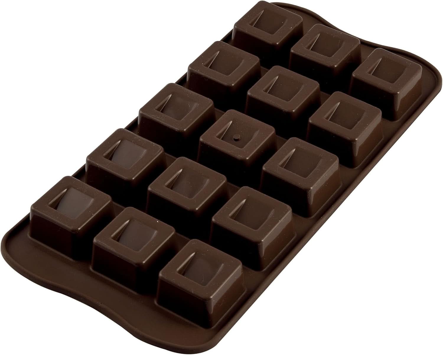 Siliconenvorm Praline Silikomart Kegel Ø 2,6 x H 2,8 cm, 7,5 ml, 15 holtes (SCG20) Keuken Naty Shop Scg02 Kubus